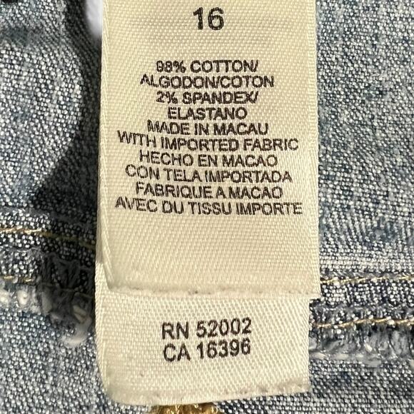 Axcess Liz Claiborne Embroidered Floral Capri Jeans Womens Size 16 - Picture 4 of 11